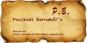 Poczkodi Barnabás névjegykártya