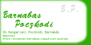 barnabas poczkodi business card